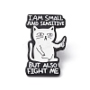 Cat with Word Alloy Brooch for Backpack Clothes LS-JEWB-M024-02B-A-1