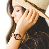 200Pcs 2 Colors Dyed Wood Jewelry Findings Coconut Linking Rings COCO-CD0001-01-6