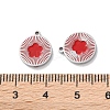 304 Stainless Steel Enamel Charms STAS-M102-23P-03-3