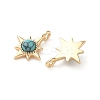 Synthetic Turquoise Star Charms KK-L250-04G-2