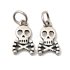 925 Sterling Silver Halloween Skull Charms STER-K188-10AS-1