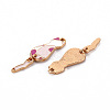 Eco-Friendly Alloy Enamel Pendants ENAM-T011-84-NR-3