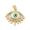 Brass Micro Pave Cubic Zirconia Pendants KK-B059-41G-B-1