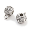 Brass with Cubic Zirconia Pendants KK-P271-09P-2