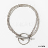 304 Stainless Steel Curb Chain Multi-strand Bracelets FS-WGE868D-06-1