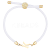 1pc Adjustable Nylon Cord Slider Bracelets for Women BJEW-LP0001-33K-G-1