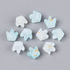 Frosted Transparent Acrylic Beads FACR-T009-01C-2