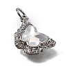 Brass Micro Pave Cubic Zirconia Pendants KK-Q043-03P-01-3