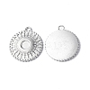 Tarnish Resistant 304 Stainless Steel Pendant Cabochon Settings STAS-C066-13P-1