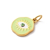 304 Stainless Steel Enamel Pendants STAS-I331-06G-3