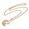 Gothic 201 Stainless Steel Hollow Moon Woman Pendant Necklaces LS-NJEW-K283-04G-2