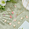 12Pcs 6 Styles Brass Micro Pave Clear Cubic Zirconia Pendants KK-HS0015-79-5