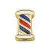 Rack Plating Brass Enamel Beads KK-U029-22G-04-1