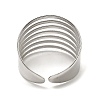 Non-Tarnish 304 Stainless Steel Open Cuff Rings RJEW-Z018-32P-3