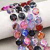 Natural Fire Crackle Agate Beads Strands G-C116-A194-01-1