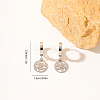 Fashionable Classic Clover 201 Stainless Steel Hoop Earrings DA0122-5