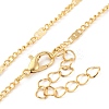 Alloy Love Heart Pendant Twisted Chain Necklaces for Women NJEW-M012-01G-3