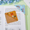 2Pcs 2 Colors Flower Pattern Felt Embroidery Bookmarks AJEW-HY0001-70-5