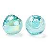 UV Plating Rainbow Iridescent Acrylic Beads OACR-G012-06A-2