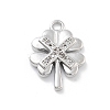 Brass Micro Pave Clear Cubic Zirconia Pendants ZIRC-I067-01A-1