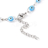 Evil Eye Plastic Link Chain Necklace NJEW-H169-03P-05-3