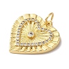 Rack Plating Brass & Cubic Zirconia Pendants KK-L216-053G-2