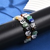 Natural Mixed Gemstone Beaded Stretch Bracelets for Women Men BJEW-M049-17-3