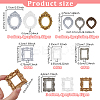 48Pcs 12 Styles Resin Embossed Photo Frames AJEW-NB0007-87-2