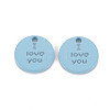 Spray Painted Alloy Charms for Valentine's Day PALLOY-Q433-027G-RS-1