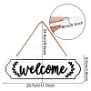 CREATCABIN Welcome Sign Natural Wood Door Hanging Decoration for Front Door Decoration HJEW-CN0001-01B-2