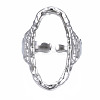Non-Tarnish 304 Stainless Steel Oval Open Cuff Ring X-RJEW-T023-91P-1