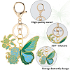 DIY Alloy Enamel Butterfly Pendants Keychain Making Kits DIY-SP0003-10C-5
