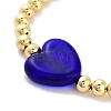 Handmade Lampwork Heart Bracelets BJEW-Q338-01E-2