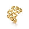 304 Stainless Steel Web Open Cuff Rings LS-RJEW-K258-06G-2