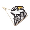 Glass Seed Beaded Eagle Pendants PALLOY-MZ00728-3