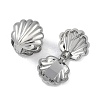 304 Stainless Steel Shell Shape Hoop Earrings EJEW-Z075-02P-2