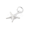 925 Sterling Silver Starfish Charms STER-S010-02A-S-2