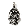 316 Surgical Stainless Steel Micro Pave Cubic Zirconia Pendants STAS-Z073-65AS-01-1