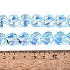 Electroplate Transparent Glass Beads Strands EGLA-N056-01A-04-4