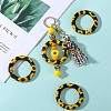 5Pcs Ring Food Grade Eco-Friendly Silicone Focal Beads JX893N-7