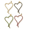 Brass Micro Pave Cubic Zirconia Pendants KK-K298-14G-1