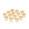 Tibetan Style Alloy Bead Caps X-PALLOY-WH0054-02G-1