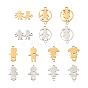 14Pcs 14 Style 201 Stainless Steel Connector Charms STAS-PJ0001-27-1