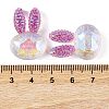 Transparent Epoxy Resin Rabbit Head Decoden Cabochons CRES-M034-05C-3