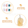 6 Pairs 6 Colors Acrylic Leaf Dangle Earrings EJEW-FI0001-73-4