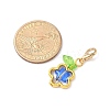 Star Alloy & Glass Pendant Decorations HJEW-JM03274-01-4