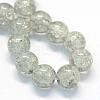 Baking Paint Transparent Crackle Glass Round Bead Strands DGLA-Q018-10mm-41-2