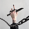 Halloween Themed Alloy Bat Adjustable Ring for Woman LS-RJEW-L105-01-4