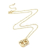 Brass Micro Pave Clear Cubic Zirconia Pendant Necklaces NJEW-Z038-01G-B-1