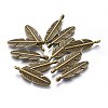 Tibetan Style Alloy Feather Pendants LS-TIBEP-1360-AB-FF-1
